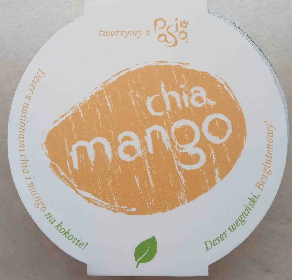 Deser mango z chią, na kokosie