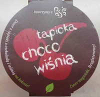 Pudding tapioka czekoladowy z wiśnią