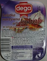 Sałatka warzywna à la kebab w sosie czosnkowym