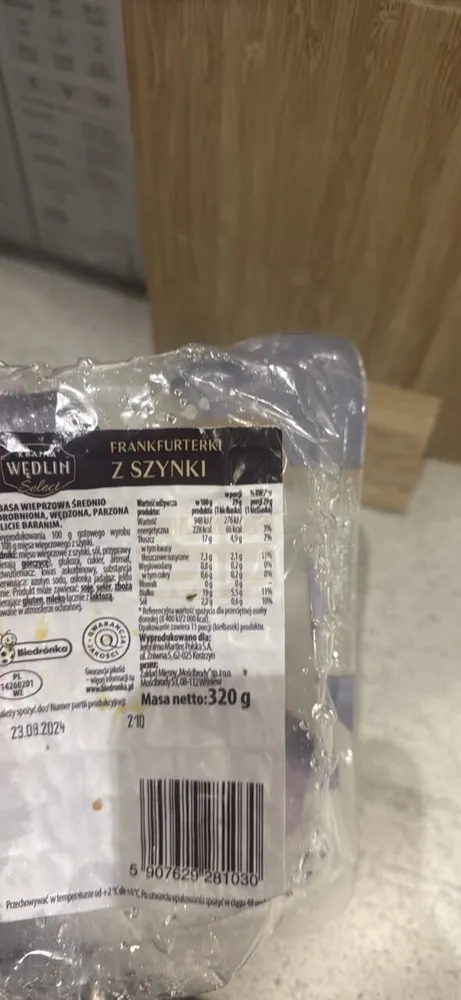 Frankfurterki z szynki