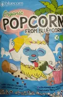 Organic popcorn from blue corn