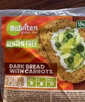 Dark bread with carrots