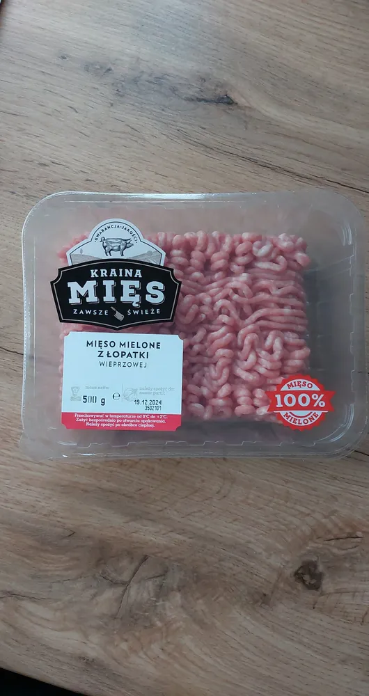 Mieso mielone z łopatki wieprzowek