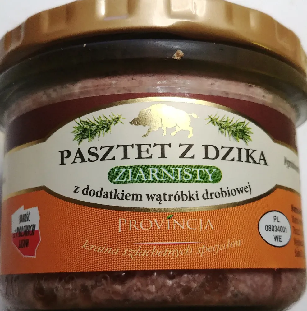 Pasztet z dzika z wątróbką drobiową
