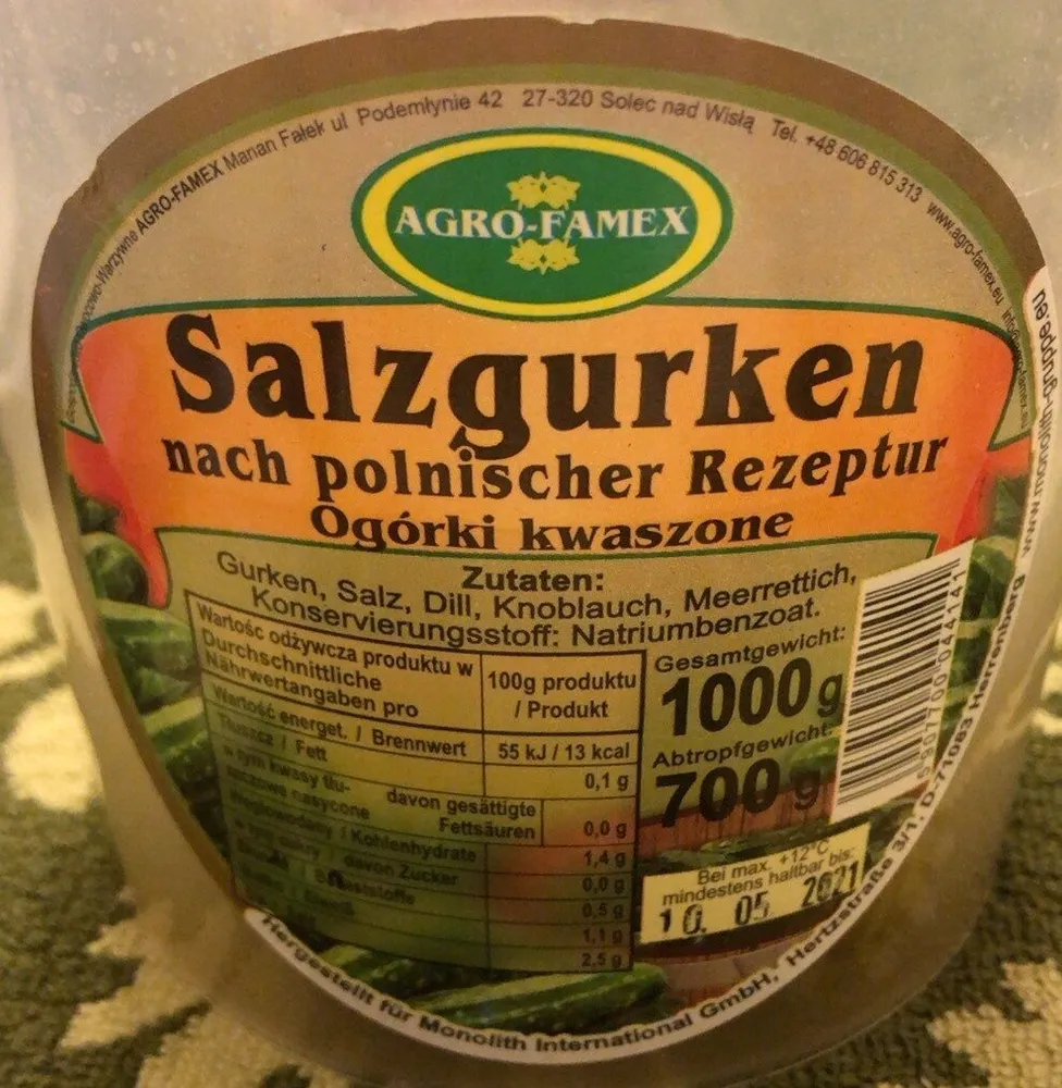 Salzgurken nach polnischer Rezeptur