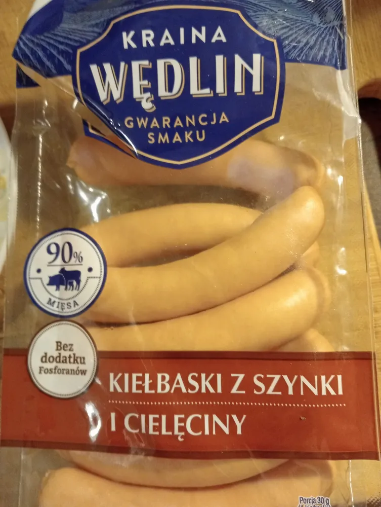 Kiełbaski z szynki i cielęciny