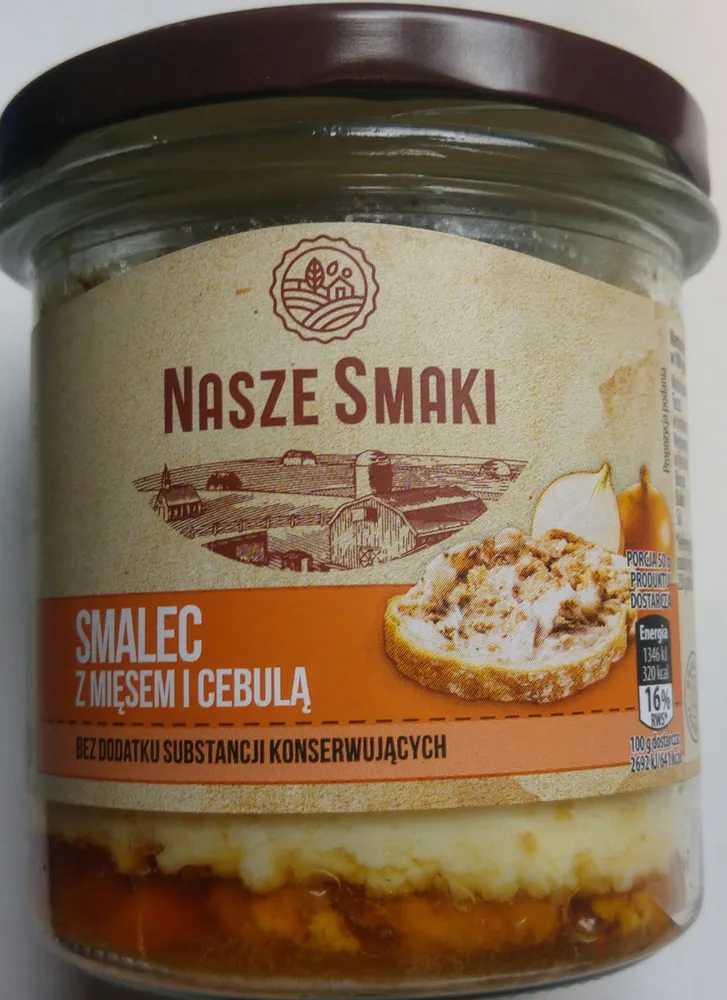 Smalec z mięsem i cebulą