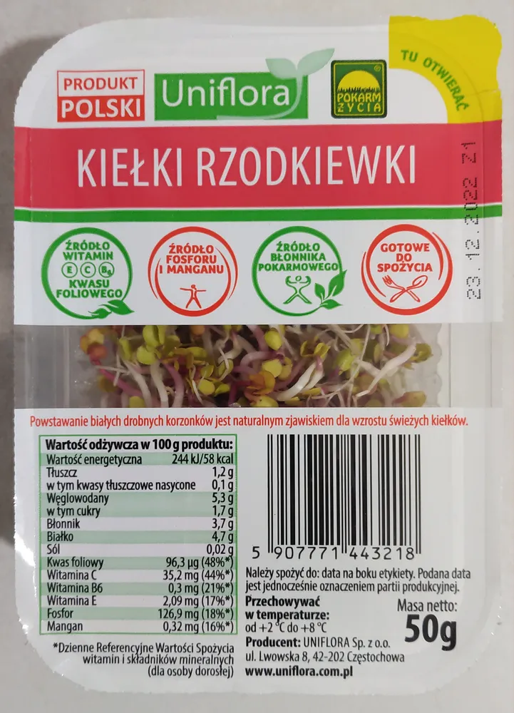 Kiełki rzodkiewki