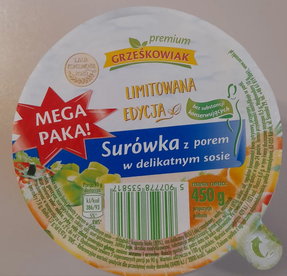 Surówka z porem w delikatnym sosie