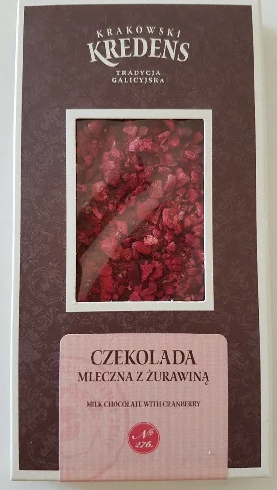Czekolada mleczna z zurawina