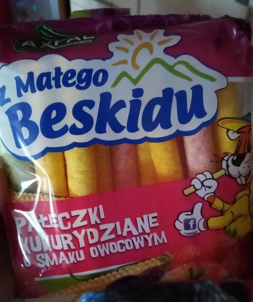 Fruit flawoured corn sticks