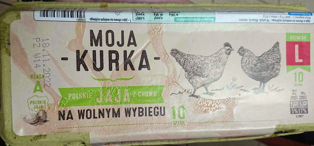 Polskie jaja z chowu na wolnym wybiegu