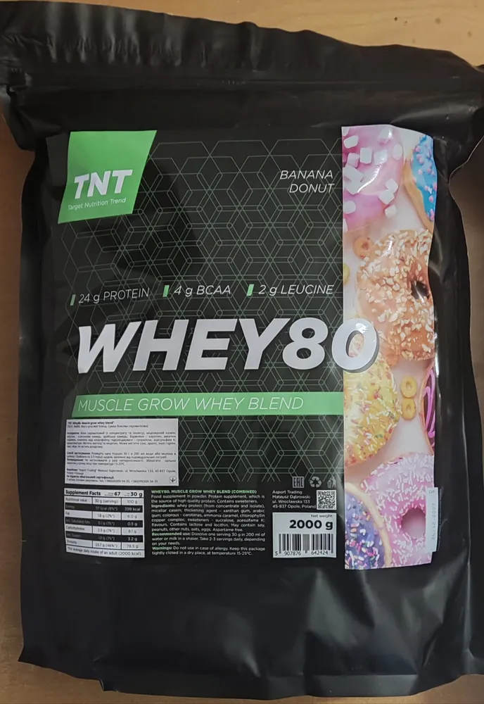 Суміш білкова "Whey80 Banana Donut", сироваткова