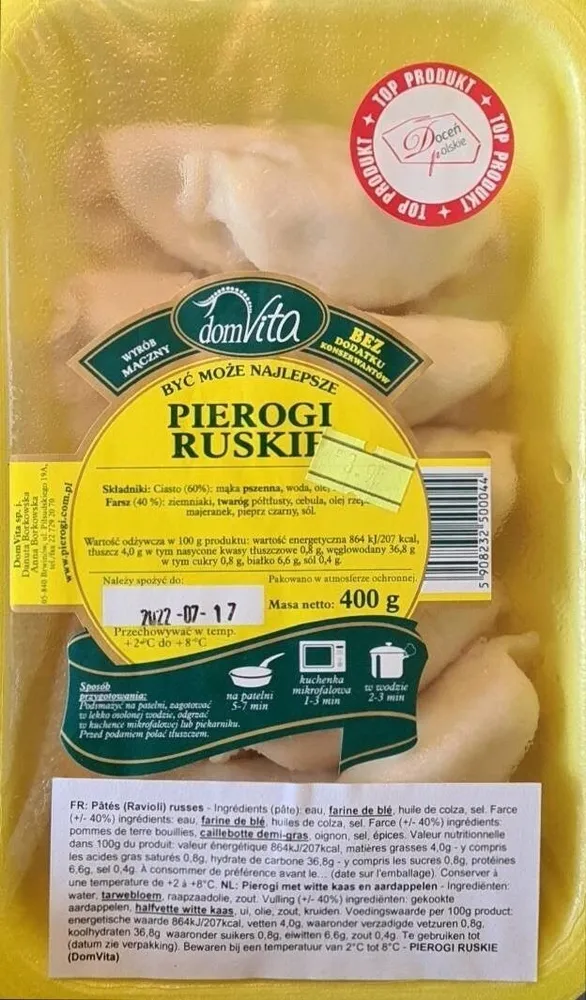 Pâtes russes dumplings