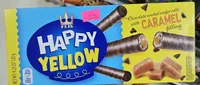 Chocolate coated wafer rolls with caramel filling