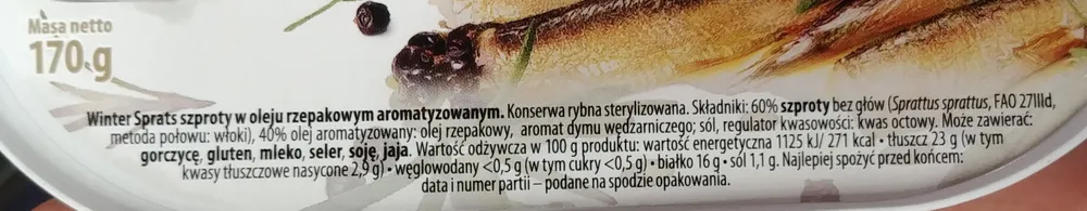 Winter Sprats. Wędzone szproty w oleju.