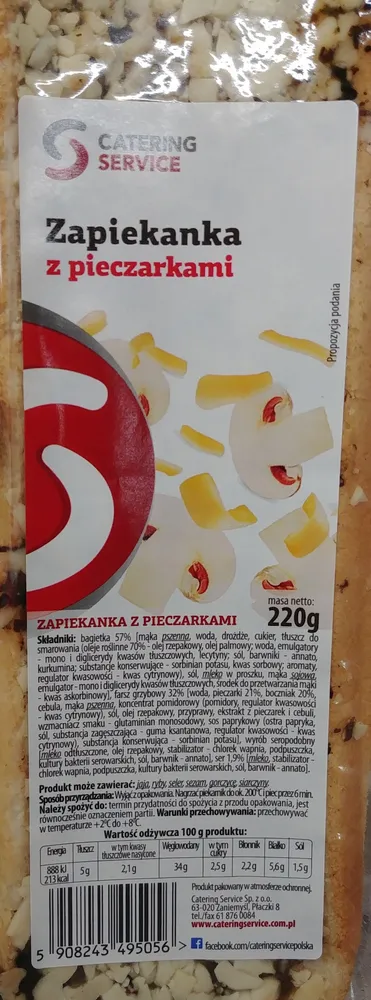 Zapiekanka z pieczarkami