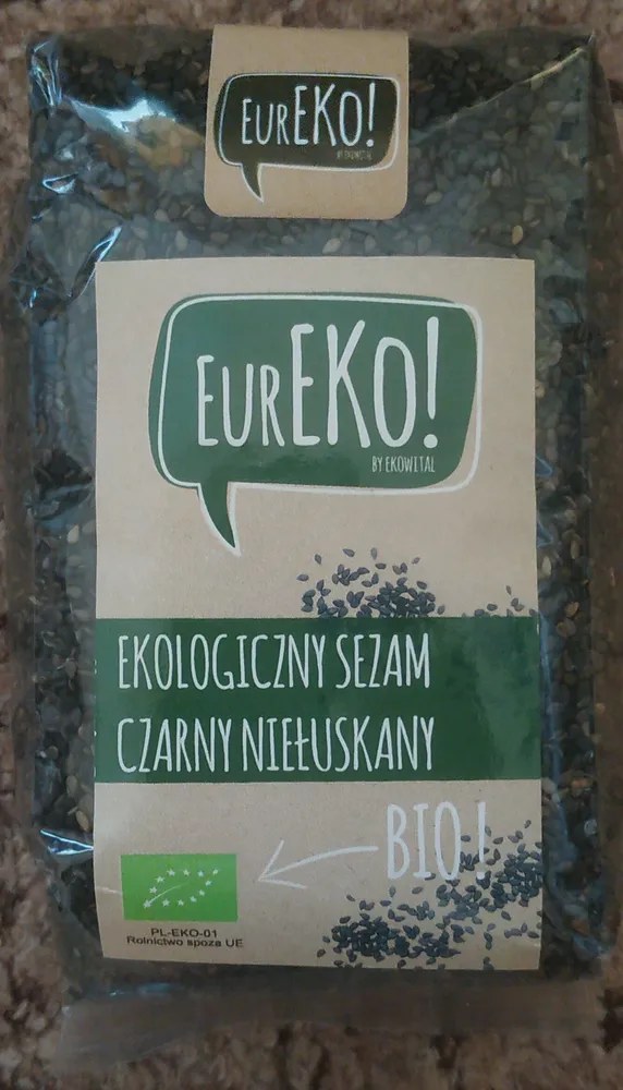 Ekologiczny sezam czarny niełuskany