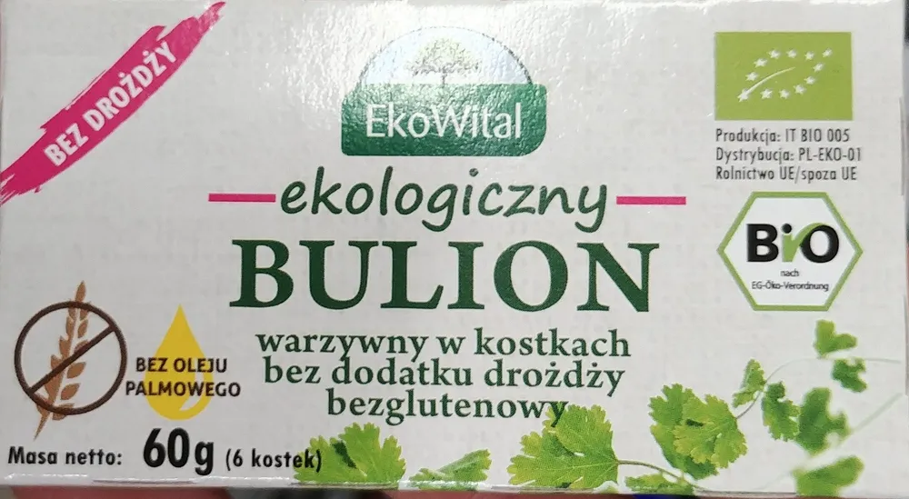 Bulion ekologiczny, warzywny w kostkach