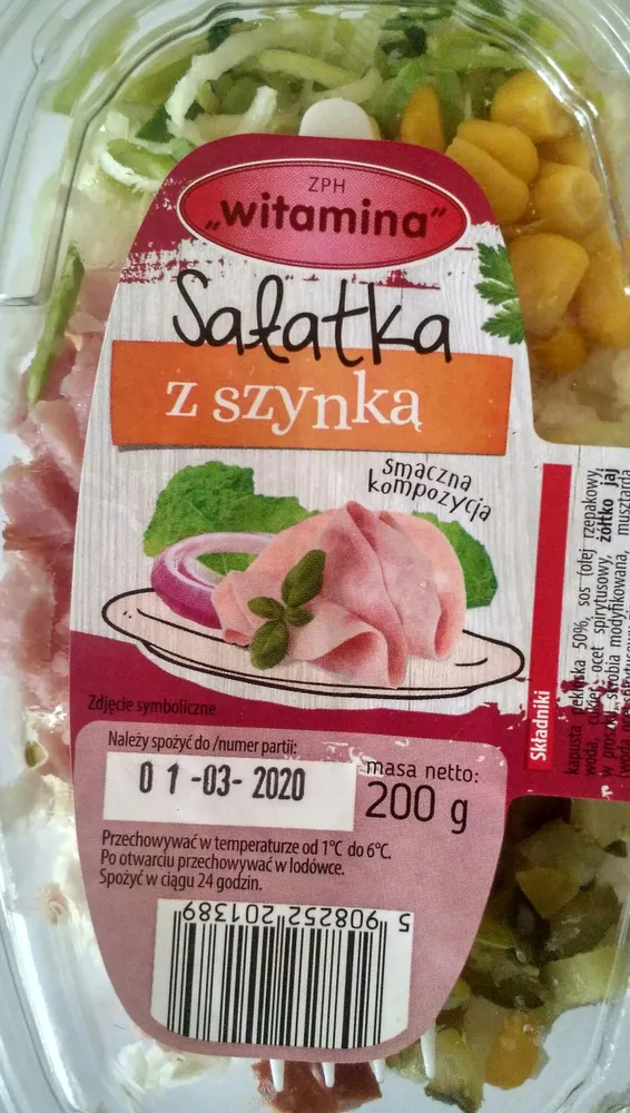 Sałatka z szynką
