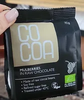 Mullberies in raw chocolate