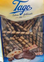 Barquillos rellenos de cacao