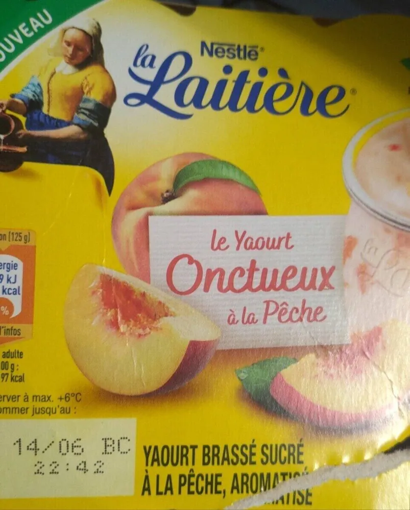 Le yaourt onctueux à la pêche