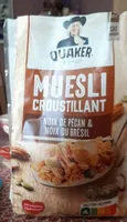 Muesli croustillant noix de pécan et noix du Brésil