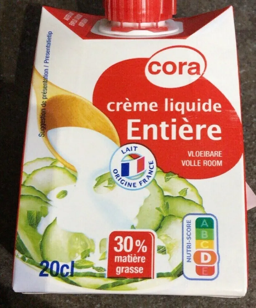 Crème liquide entière