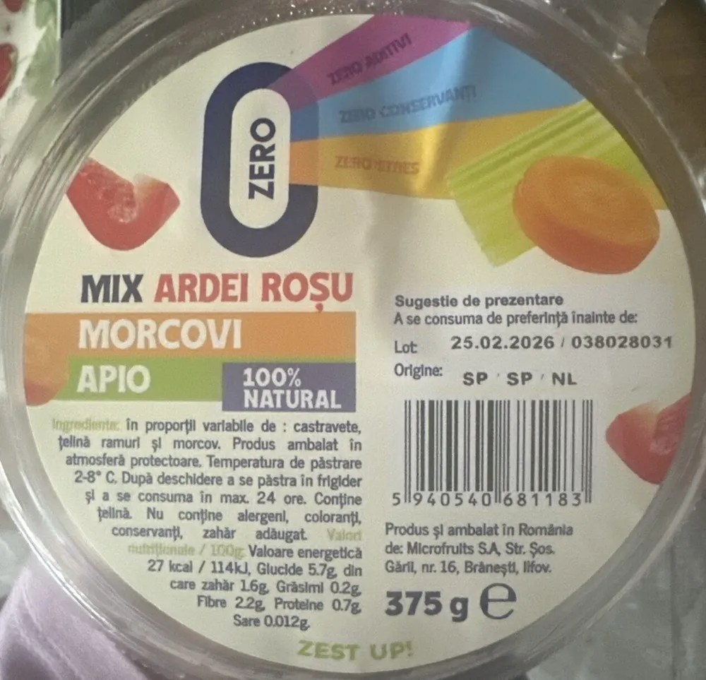 Mix Ardei Roşu Morcovi