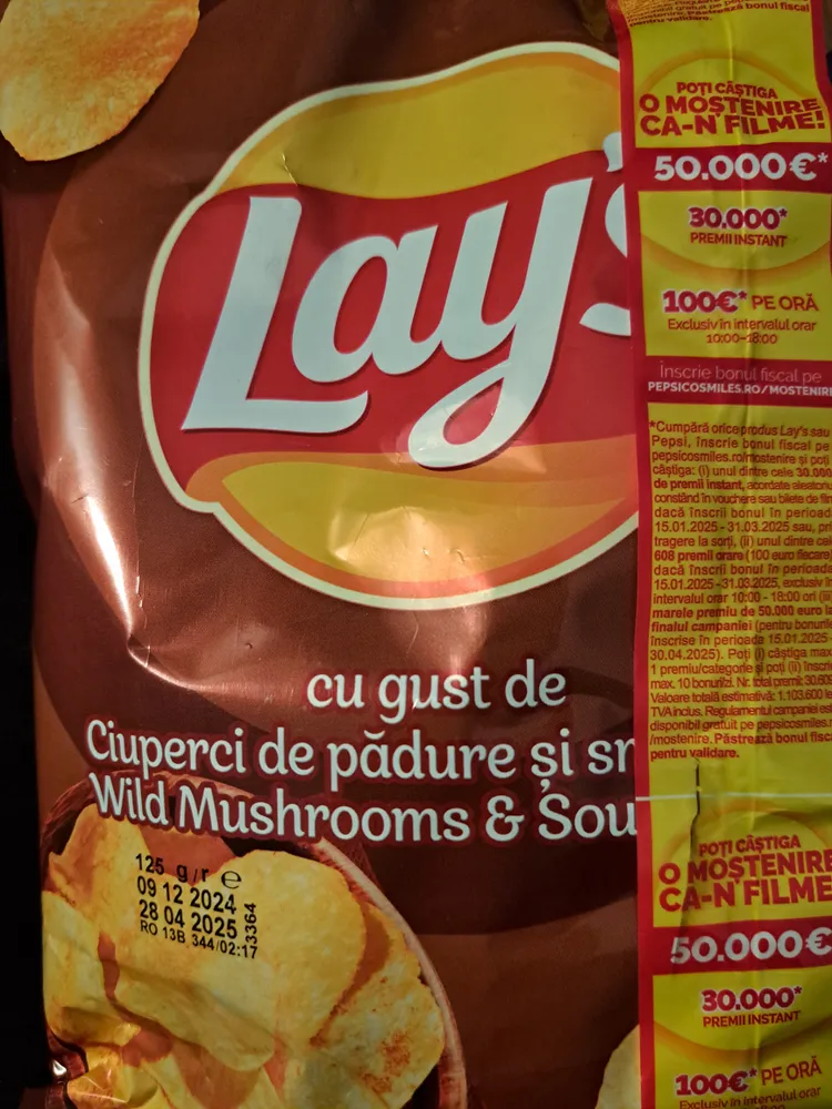 Lay's Ciuperci de pădure și smântână