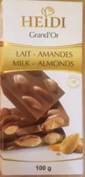 Chocolat lait- amandes