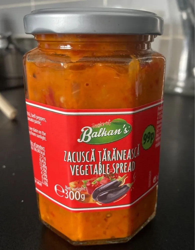 Vegetable spread