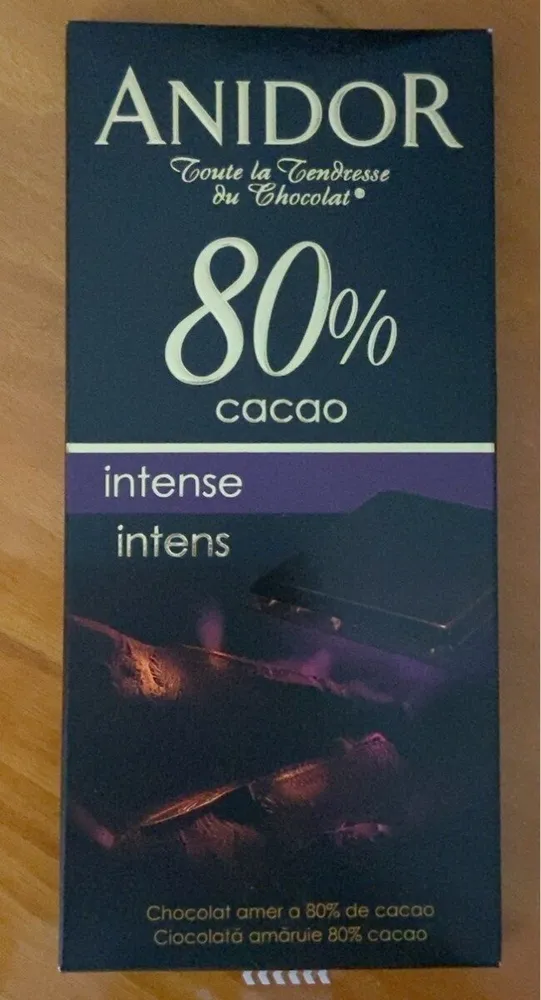 Chocolat amer à 80% de cacao