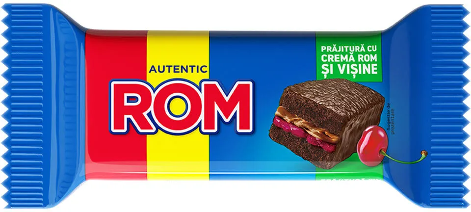 Prăjitură ROM cu vișine