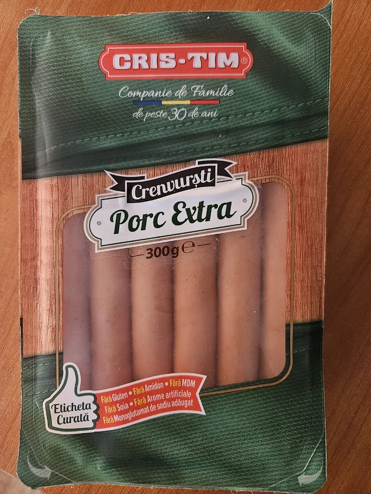 Cristim crenvurști porc extra 300 grame