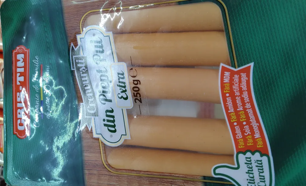 cristim Crenvursti Din Piept De Pui Extra250 grame