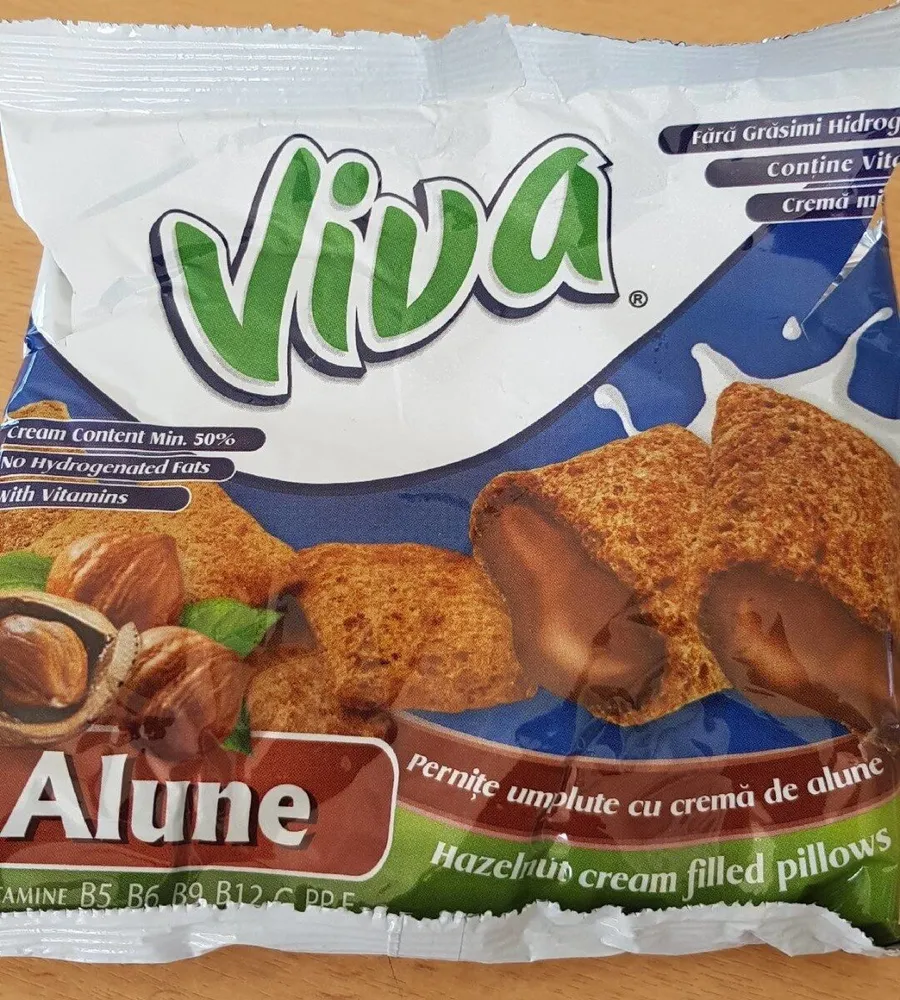 Viva Hazelnut Cream Filled Pillows 100g