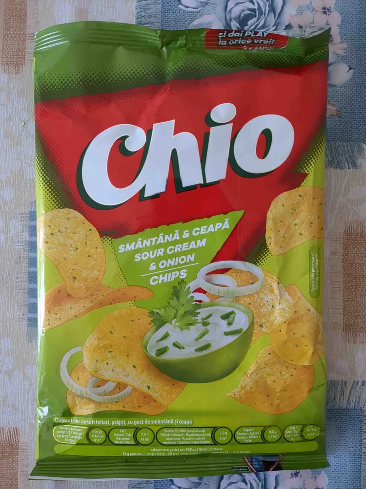 Smântână și ceapă sour cream & onion chips