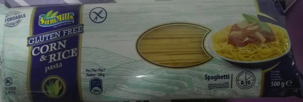 Spaghetti maíz y arroz