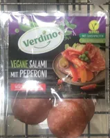 Vegane Salami mit Pepperoni