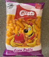 Paprika corn puffs