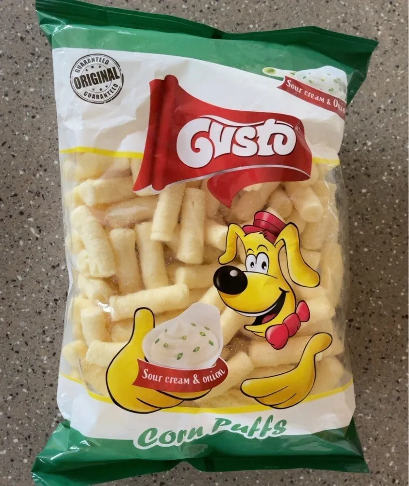 Sour cream and onion corn puffs