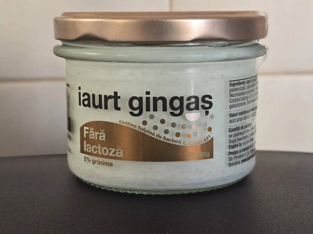 Iaurt gingaș fără lactoză
