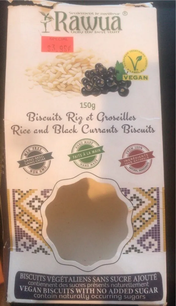 Biscuit Riz et Groseilles