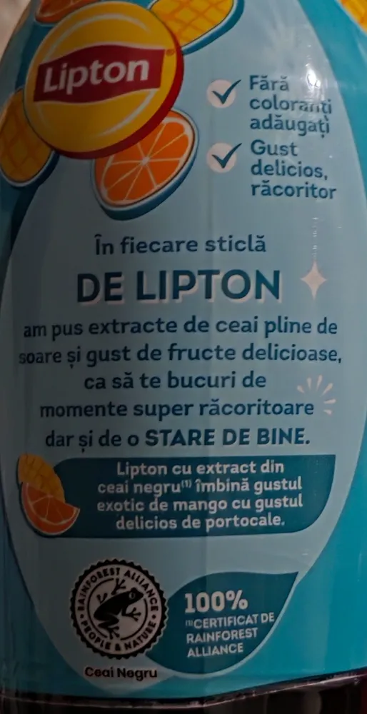 Ceai negru cu gust de portocale si mango