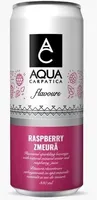 Flavoured sparkling beverage with natural mineral water and raspberry juice