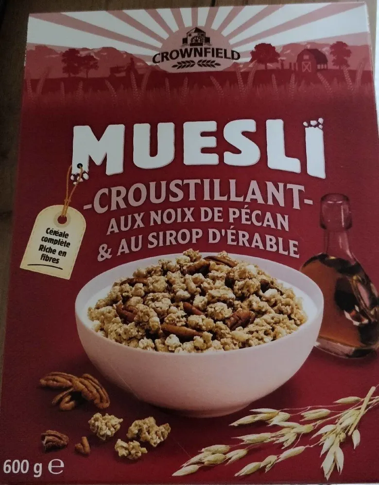 Muesli noix pecan sirop érable