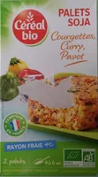 Palets soja courgettes, curry, pavot