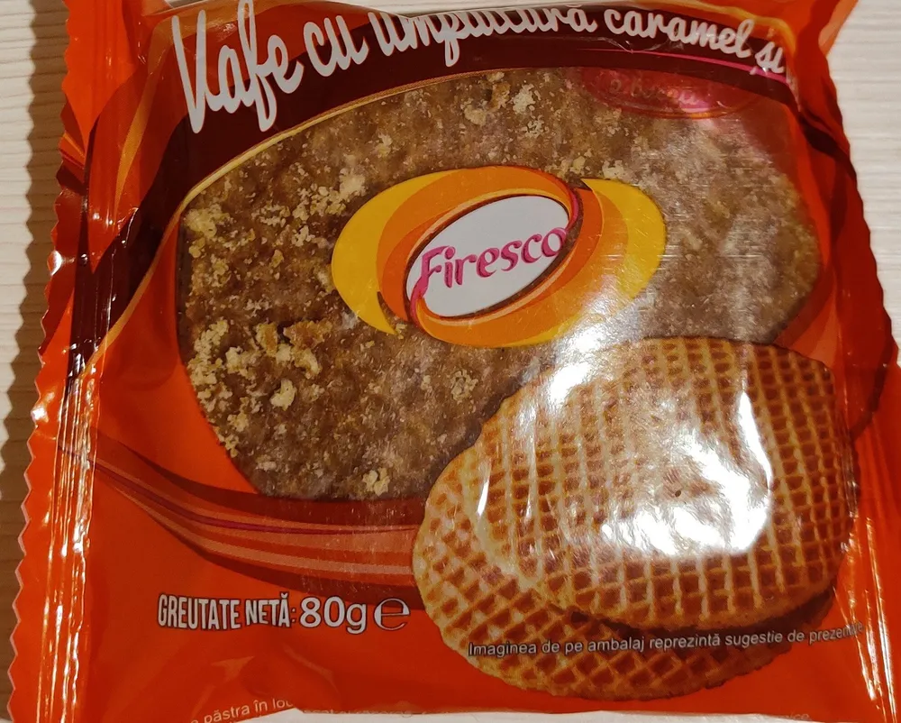 Vafe cu umplutură caramel și unt